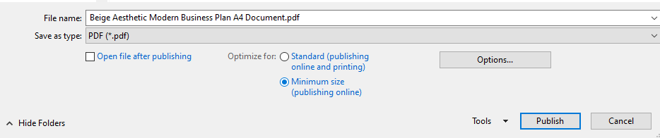 exportar seu documento do Word