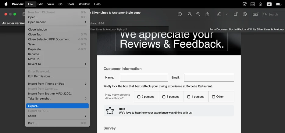Como diminuir o tamanho de um PDF no Mac