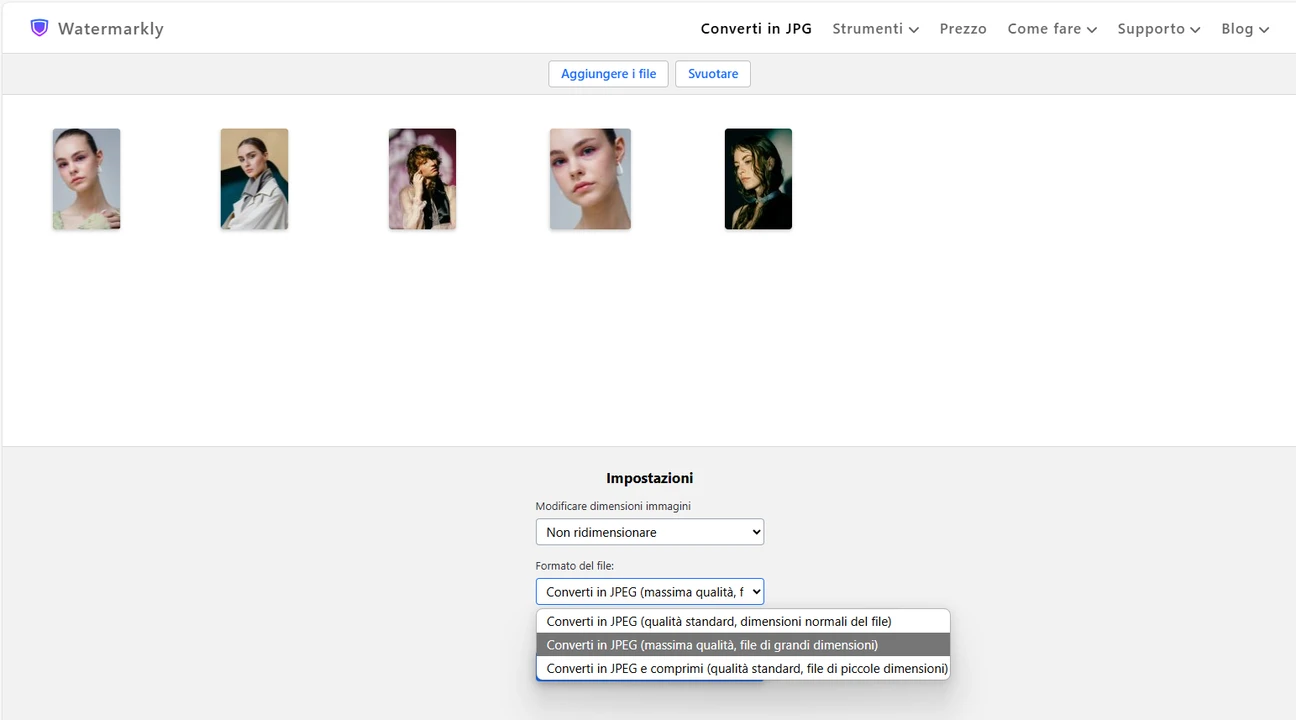convertire file heic in jpg