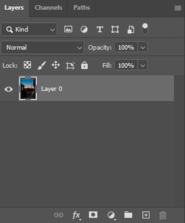 convert the Background layer to a normal layer